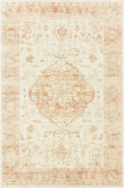 Loloi Rosette Ros-03 Ivory/Terracotta Rugs