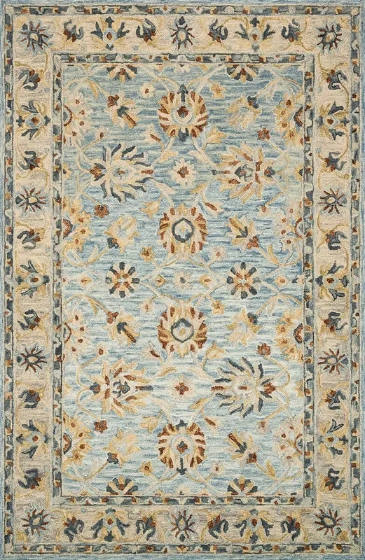 Loloi Victoria Vk-18 Lt. Blue / Natural Rugs
