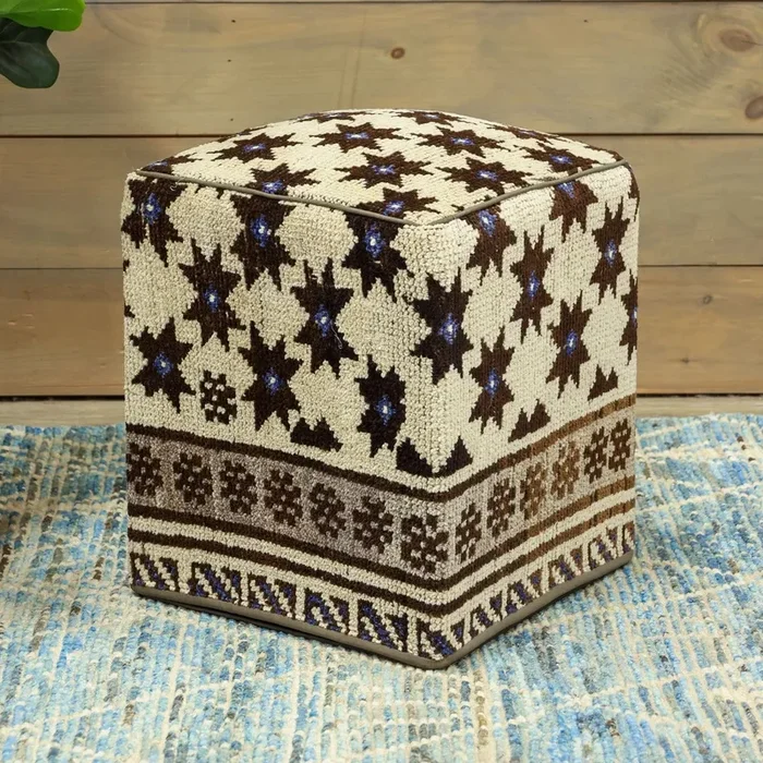 Moroccan Rug Ottoman, J80380