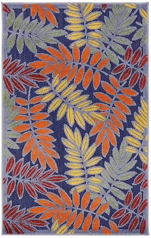 Nourison Aloha Alh18 Navy Multicolor Rug