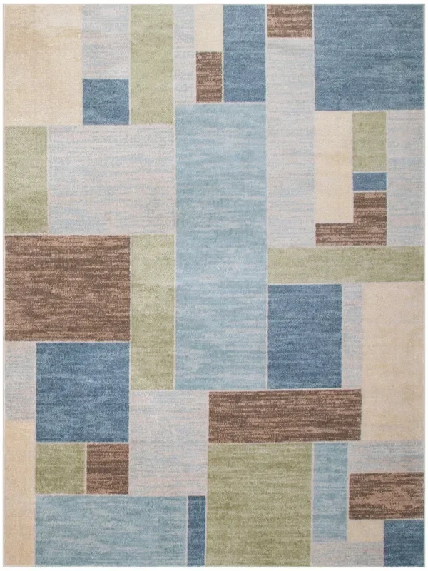 Nourison Astra Machine Washable Asw09 Blue Green Multi Rug
