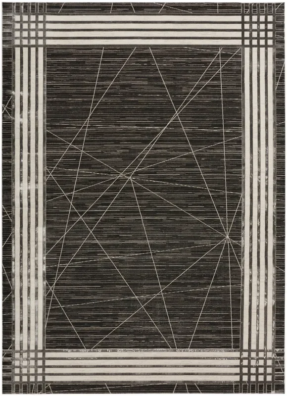 Nourison Desire Dsr01 Charcoal Silver Rug