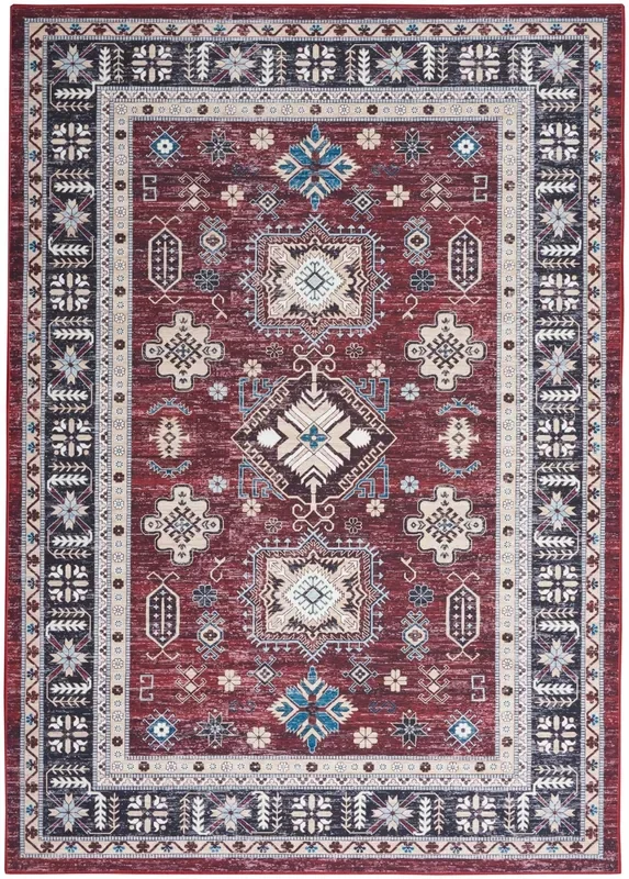Nourison Fulton Ful03 Red Rug