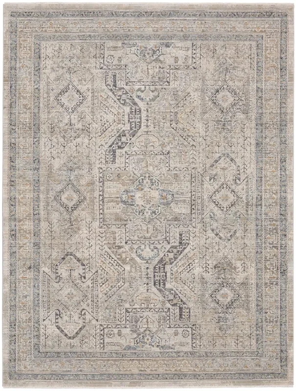 Nourison Lynx Lnx01 Ivory/Grey/Blue Rug