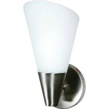 One-Light Wall Sconce Satin Platinum Opal Glass