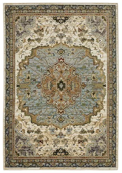 Oriental Weavers Sphinx Andorra 2451B Ivory/Blue Rugs