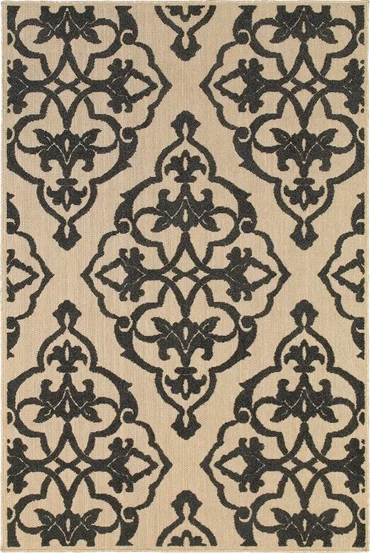 Oriental Weavers Sphinx Cayman 001B9 Sand / Charcoal Rugs