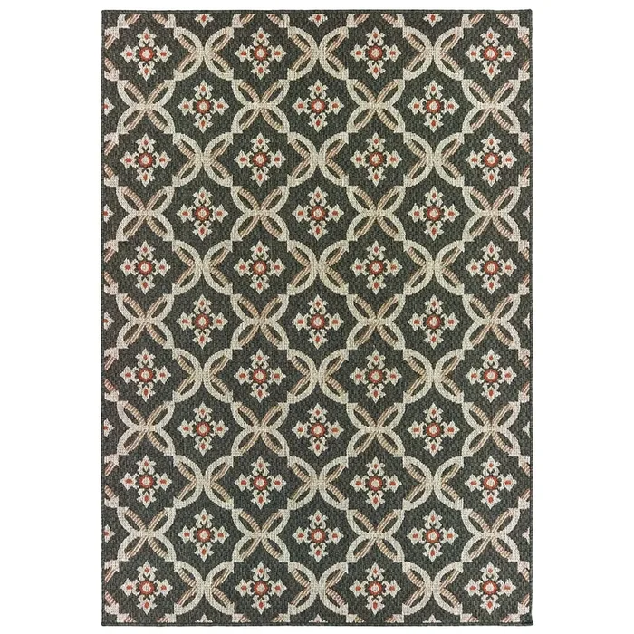 Oriental Weavers Sphinx Latitude 1904K Grey / Orange Rugs