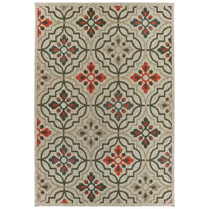 Oriental Weavers Sphinx Latitude 709Y Grey / Orange Rugs