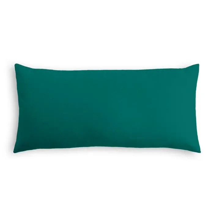 Outdoor Lumbar Pillow in Sunbrella® Canvas – Teal