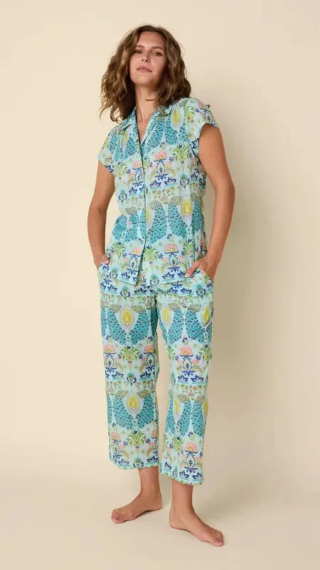 Peacock Voile Capri Set