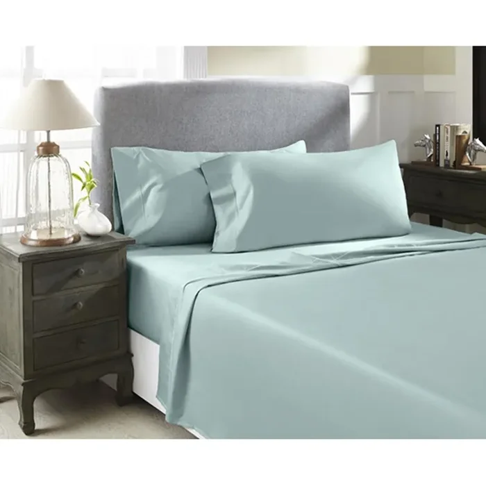 Perthshire Platinum Concepts 800 Thread Count Solid Sateen Sheet – 4 Piece Set – Ocean Blue