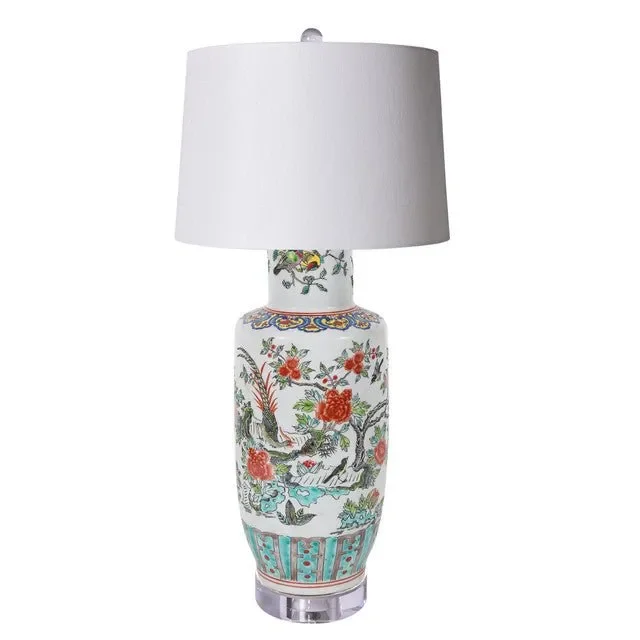 Pheasant Flower Vase Table Lamp