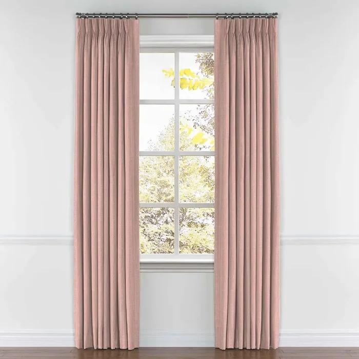 Pinch Pleat Drapery in All Lined Up – Sunset