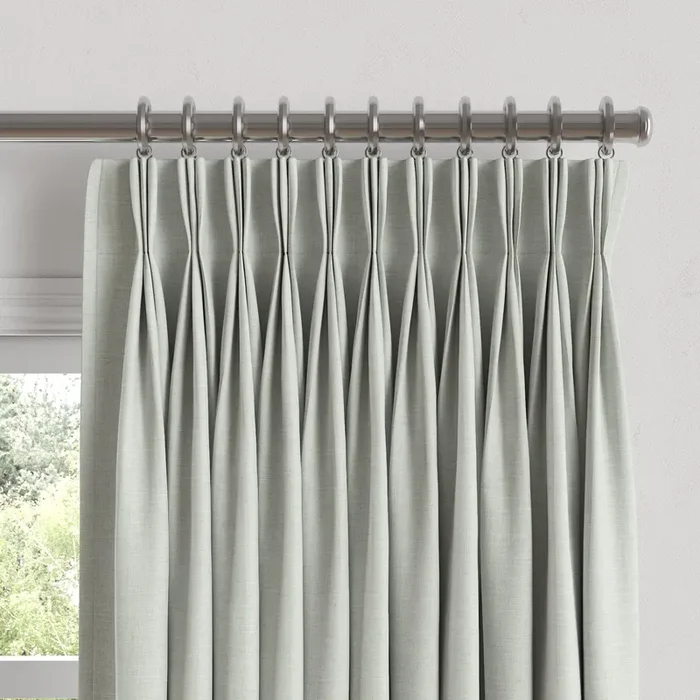 Pinch Pleat Drapery in Lush Linen – Fog