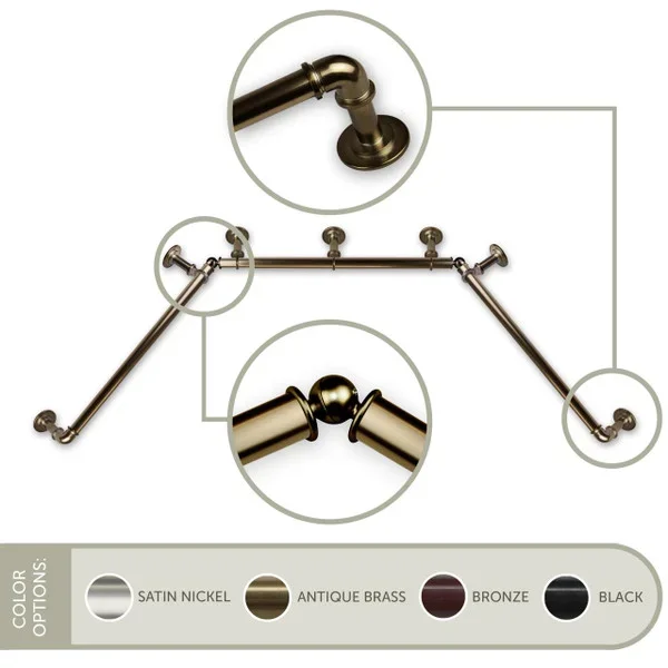 Pipe Bay Curtain Rod