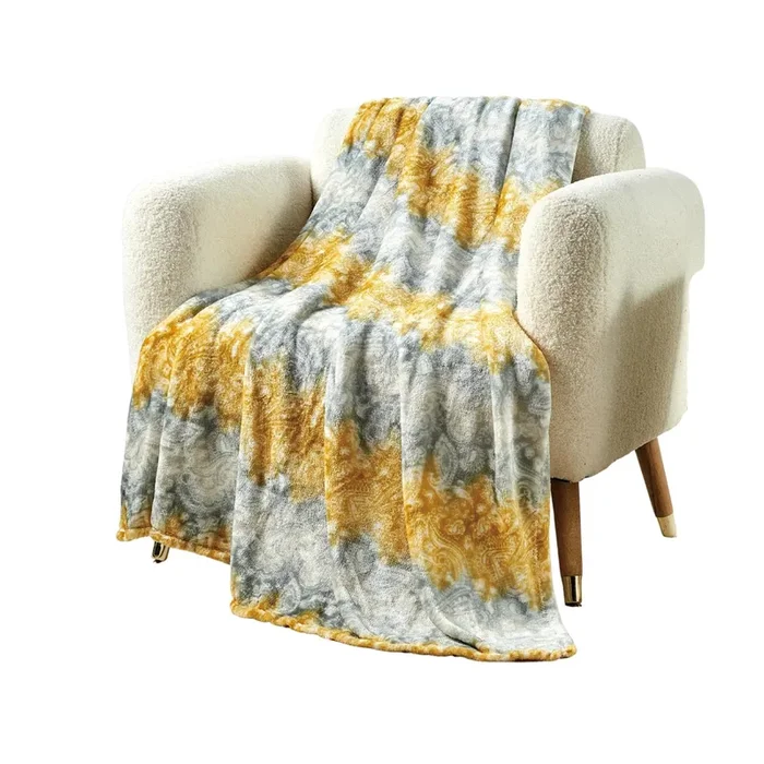 Plazatex Cillia Micro Plush Decorative All Season Throw Blanket 50″ x 60″ Multicolor