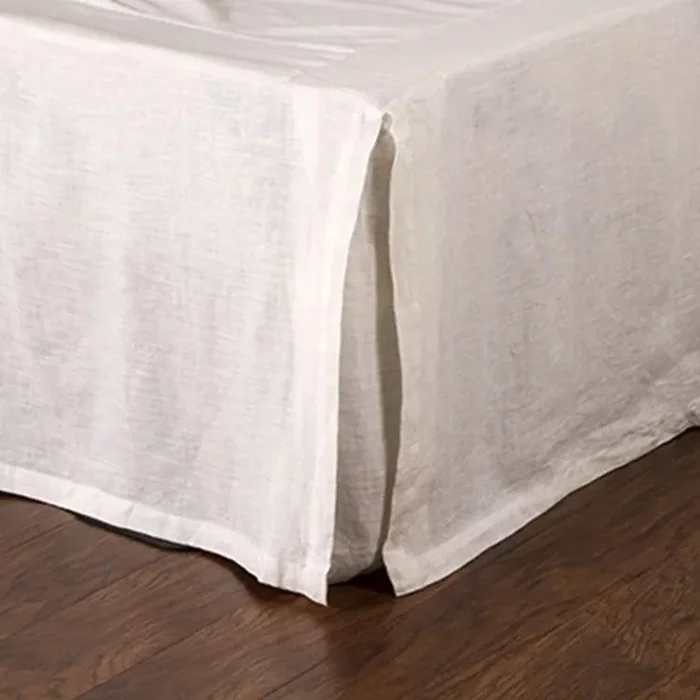 Pleated Linen Twin Bedskirt