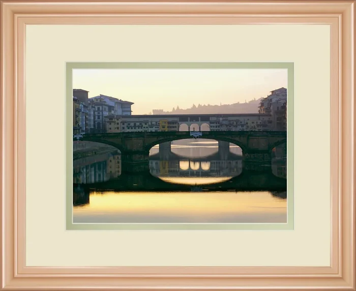 Ponte Vecchio By Bill Philip – Framed Print Wall Art – Yellow