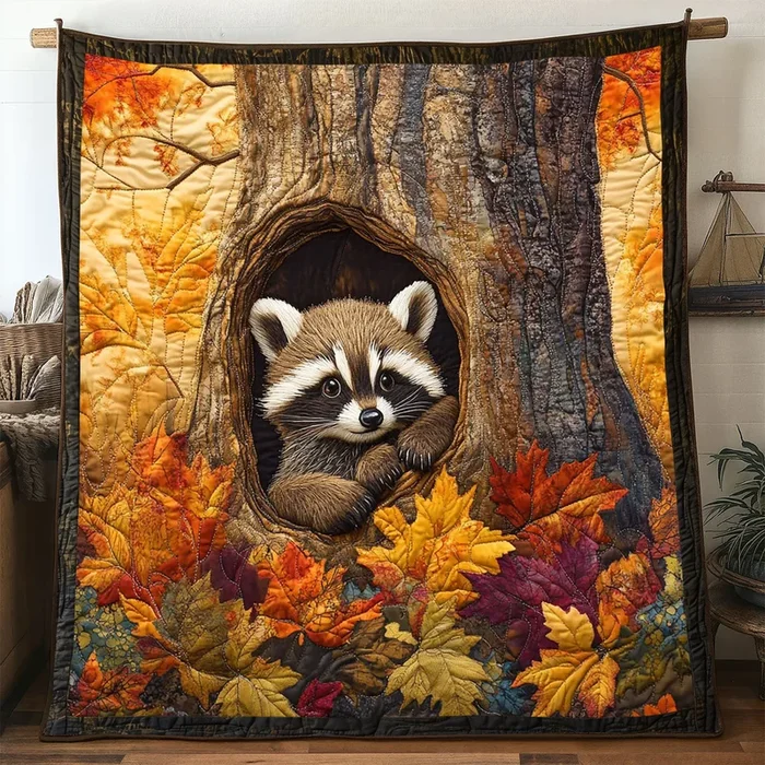Racoon Autumn Forest WP2204052CL Quilt