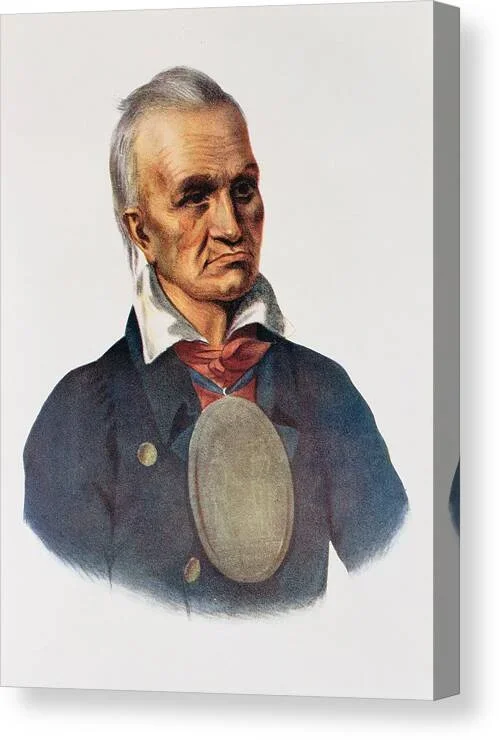 Red Jacket, Seneca War Chief, 1828, Illustration From The Indian Tribes Of North America, Vol.1 Canvas Print
