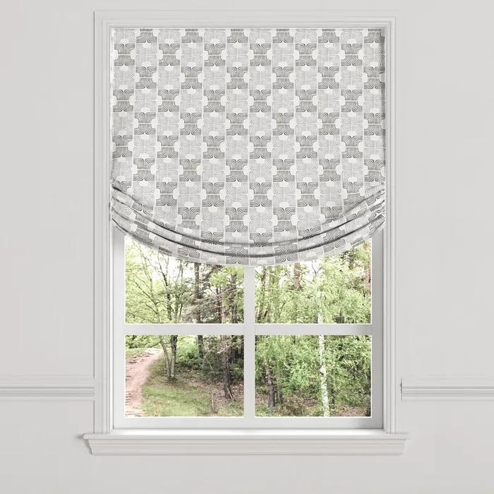 Relaxed Roman Shade in Groovy – Pewter