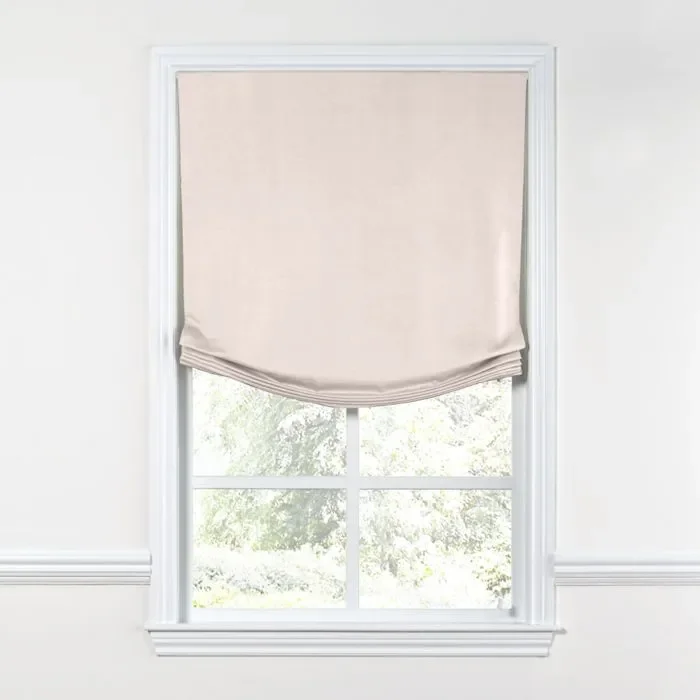 Relaxed Roman Shade in Lush Linen – Cameo