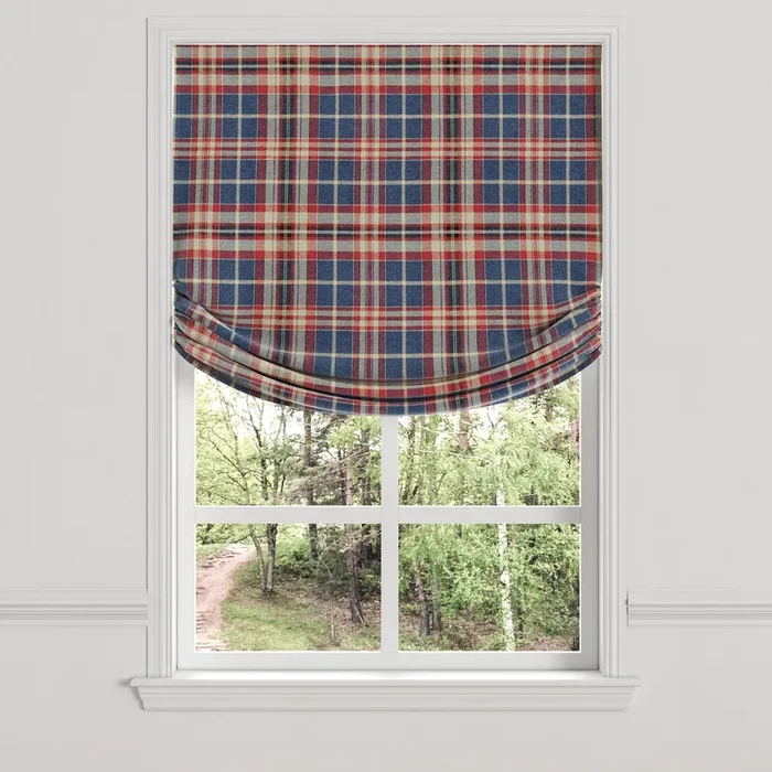 Relaxed Roman Shade in Tartan – Flannel