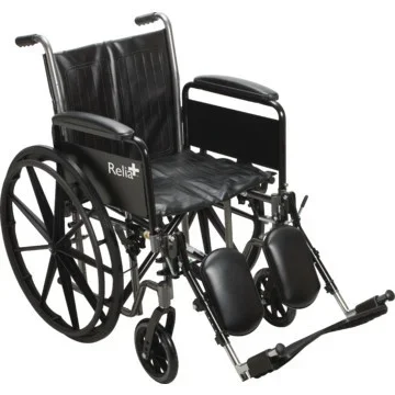 ReliaCare Wheelchair 18W Full Length Arms Elevating Leg Rests