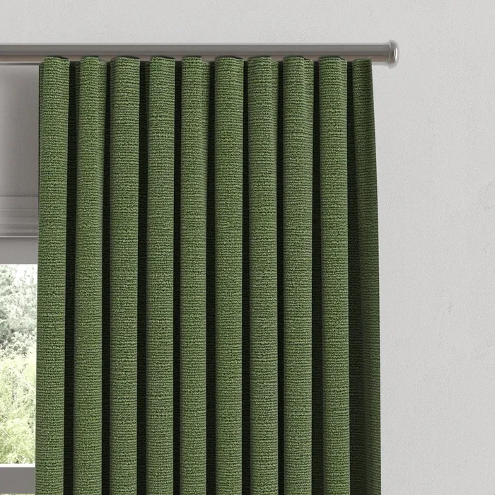 Ripplefold Drapery in Slubby Linen – Clover