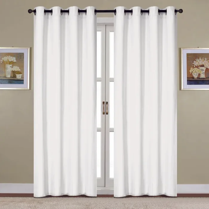 RT Designers Collection Kennedy Room Darkening Grommet Curtain Panel White