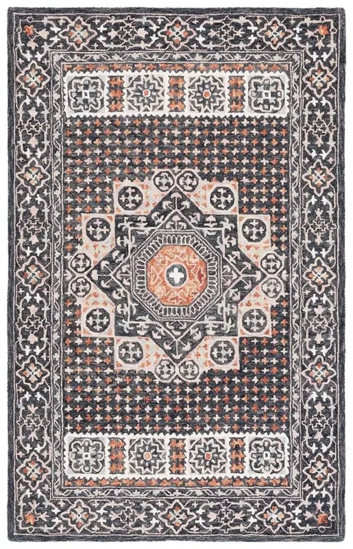 Safavieh Aspen Apn130Z Black/Rust Rug