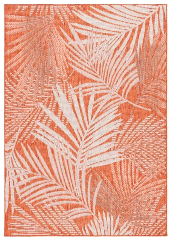 Safavieh Beach House Bhs264P Orange/Ivory Rug