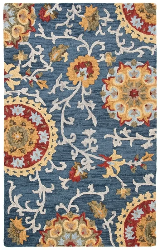 Safavieh Blossom Blm401N Navy/Multi Rug