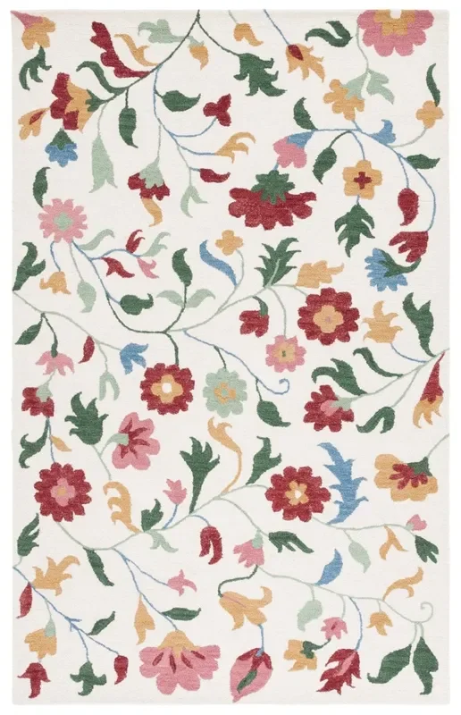 Safavieh Blossom Blm569A Ivory/Red Rug