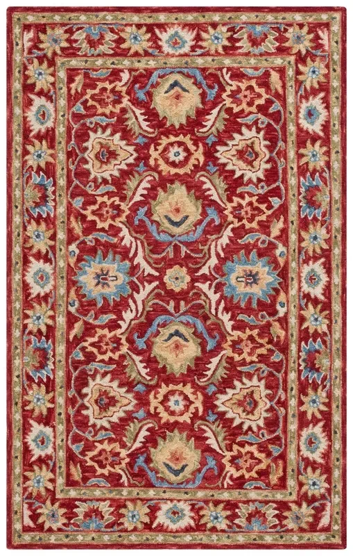Safavieh Blossom Blm691Q Red/Green Rug