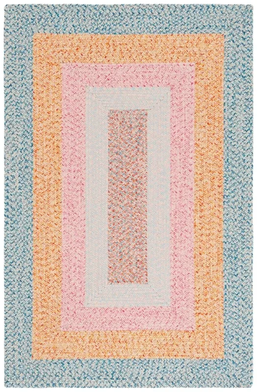 Safavieh Braided Brd318J Aqua/Pink Rug