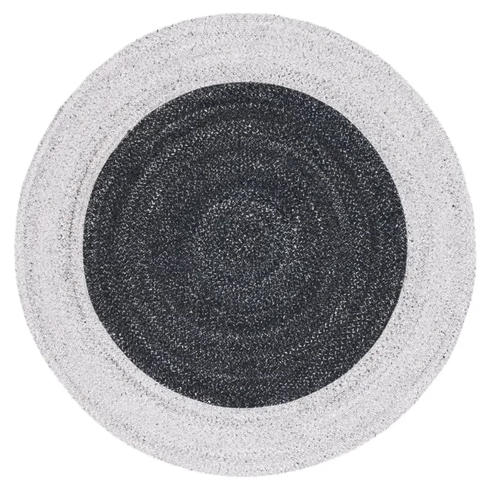 Safavieh Braided Brd803F Black/Light Grey Rug