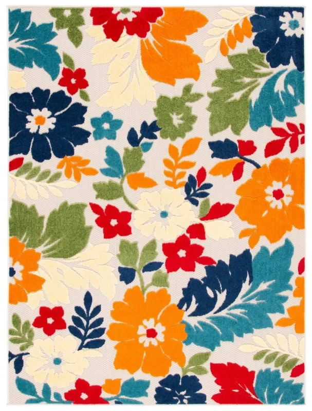 Safavieh Cabana Cbn308A Ivory/Orange Rugs