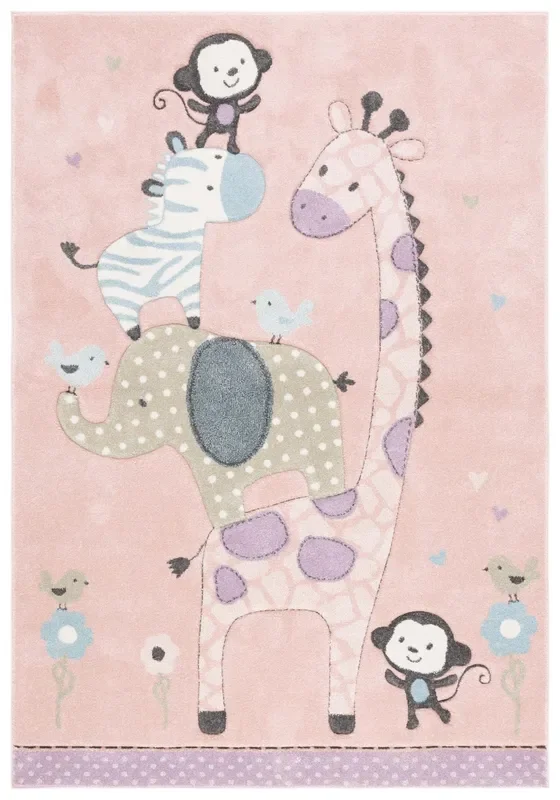 Safavieh Carousel Kids Crk120U Blush Pink Rug
