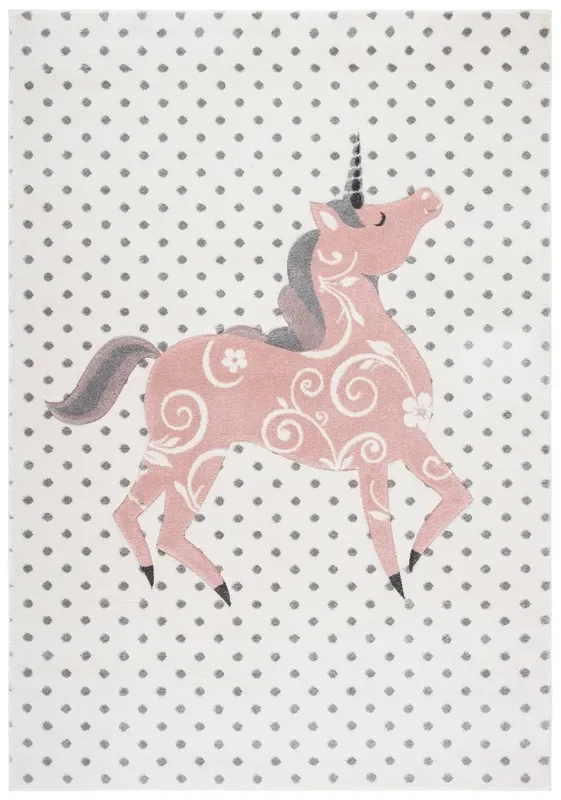 Safavieh Carousel Kids Crk163B Ivory Grey/Pink Rugs