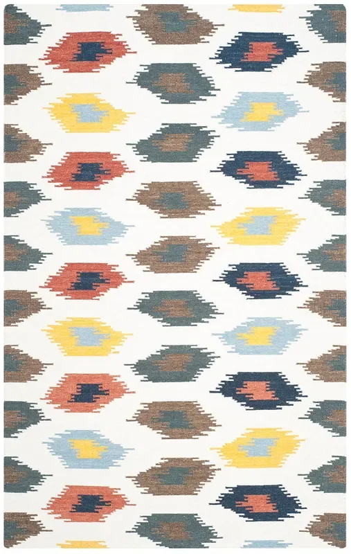 Safavieh Dhurries Dhu648A Ivory / Multi Rugs