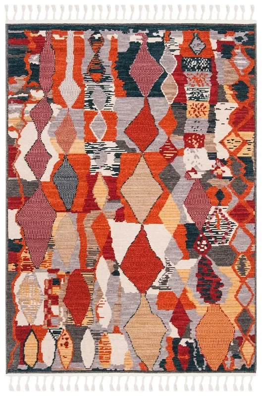 Safavieh Farmhouse Fmh853P Orange / Navy Rugs