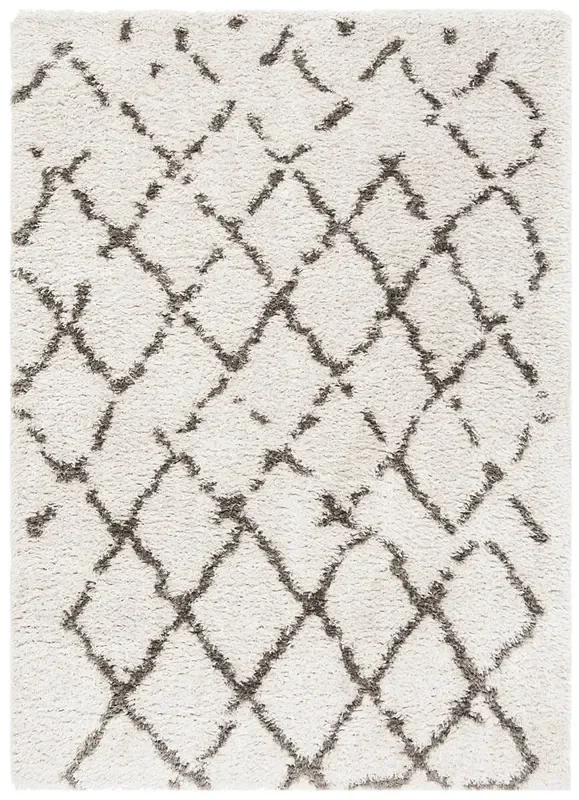 Safavieh Flokati Shag Flk981G Silver / Charcoal Rugs
