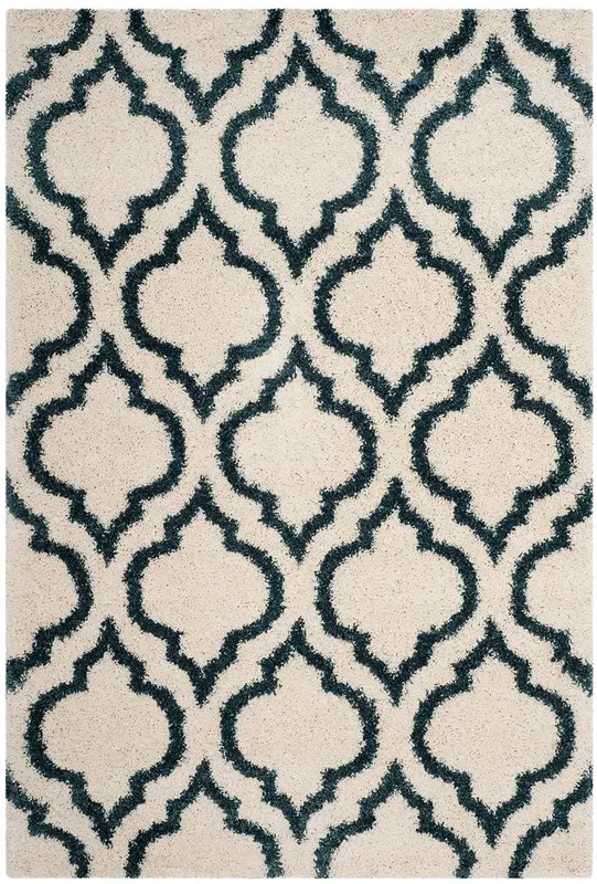 Safavieh Hudson Shag Sgh284T Ivory/Slate Blue Rug