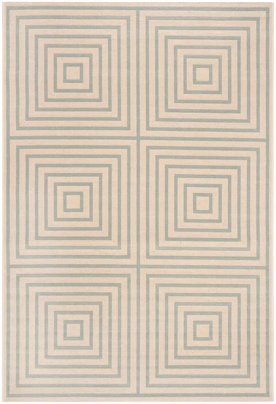 Safavieh Linden Lnd123L Cream / Aqua Rugs
