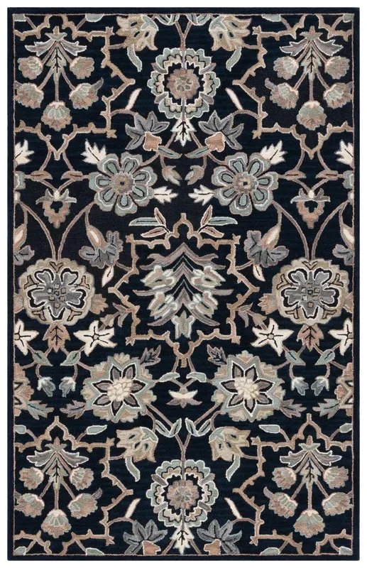 Safavieh Metro Met325Z Black/Beige Rug
