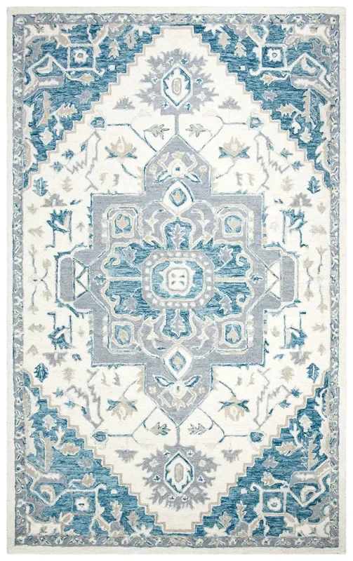 Safavieh Micro Loop Mlp503L Ivory/Navy Rug