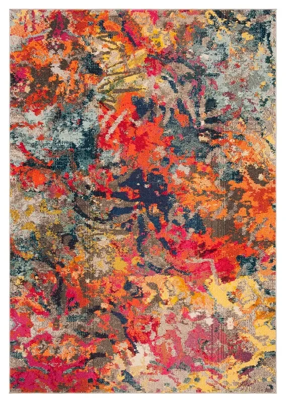 Safavieh Monaco Mnc258M Blue / Orange Rugs