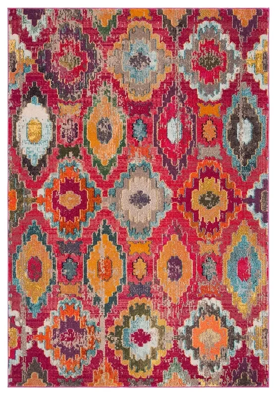 Safavieh Monaco Mnc265Q Red / Blue Rugs